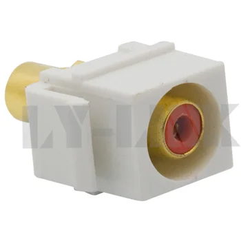 

new style keystone RCA video component connector with red color