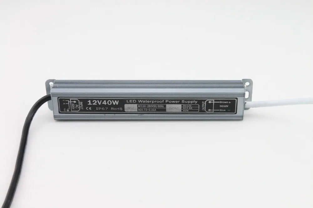 Security Level IP67 DC 12V 40W waterproof led driver adapter led light transformer 3.3A power charger for leds Good sale