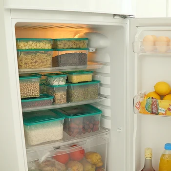 

17PCS/Set Home Organizer Plastic Food Container Crisper Storage Box Food Box Can be Used in Refrigerator