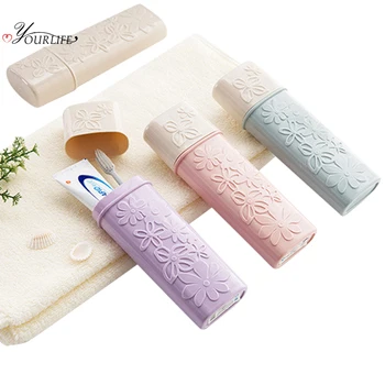 

OYOURLIFE 1pc European Style Toothbrush Box Portable Outdoor Travel Tooth Brush Dust-proof Protect Case Bathroom Accessories
