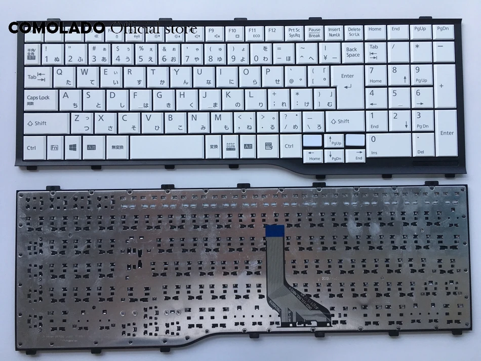 JP Japanese White Keyboard For Fujitsu Lifebook AH532 A532 N532 NH532 With Frame Laptop Keyboard