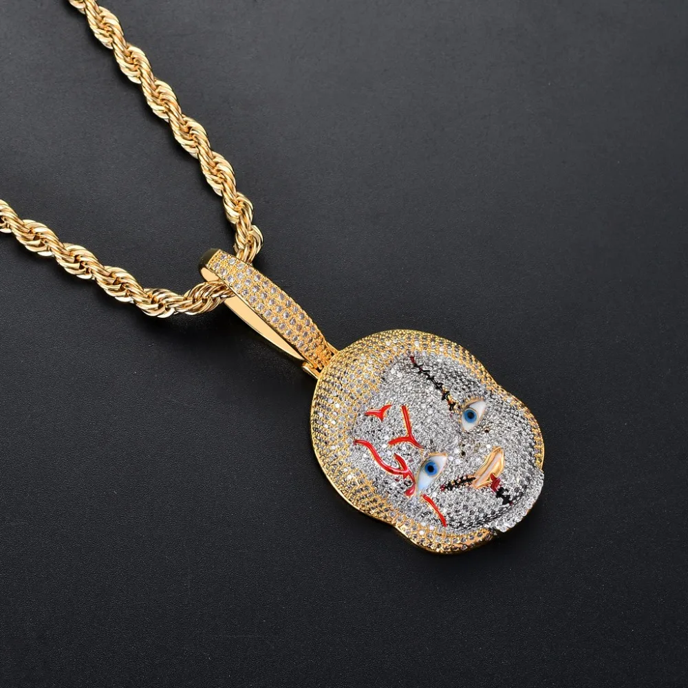 spesifikasi Hip Hop AAA CZ Batu Membuka Bling Es Keluar Anak Bermain Benih dari Chucky Liontin Kalung untuk Pria Rapper Perhiasan warna Emas Online Hip Hop AAA CZ Batu Membuka Bling Es Keluar Anak Bermain Benih dari Chucky Liontin Kalung untuk Pria Rapper Perhiasan warna Emas