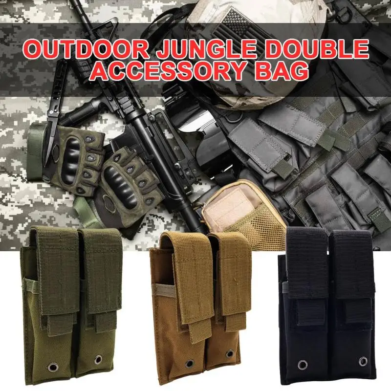 Открытый Тактический Подсумок с креплением Molle охотничьи сумки поясная Сумка Джунгли двойной аксессуар Сумка Molle система