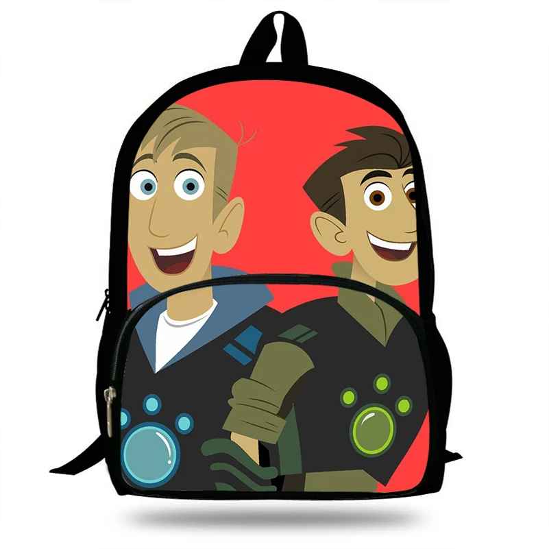 Goede Nieuwe Cartoon Wilde Kratts Print Kinderen Schooltassen voor Tiener Meisjes Studenten Tas Preppy Stijl Rugzak Mochila Escolar