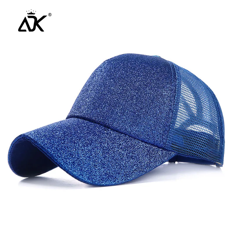 

Woman Glitter Ponytail Baseball Cap Messy Snapback Summer Mesh Hats Casual Sport Sequin Caps Fashion Casquette Hot Sale Gorras