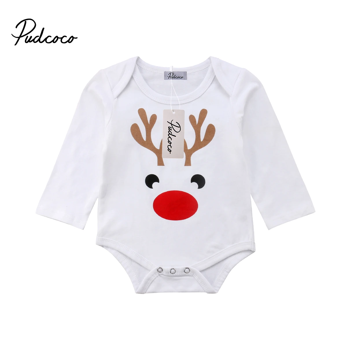 

Christmas Newborn Baby Girl Clothes Xmas Long Sleeve Deer Romper Cotton Jumpsuit Girl Clothes Outfits Children Clothing 0-24M