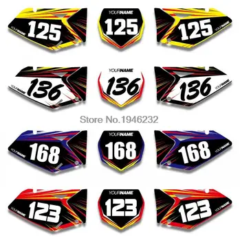 

H2CNC Custom Number Plate Background Graphics Sticker & Decal For Suzuki RMZ250 RM-Z250 2007 2008 2009 RMZ RM-Z 250