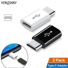 2Pcs USB C Male to Micro USB Connector OTG Adapter Phone Charging for OnePlus 6 6T 7 Pro Type-C Adapter for Google Pixel 2 3 XL