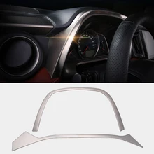 QCBXYYXH для Toyota RAV4 Нержавеющая сталь 2 шт./компл. стайлинга автомобилей приборной панели блестки покрывают декоративная рамка блестки покрывают