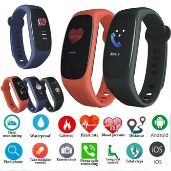 

Women Sport Smart Bracelet Watch Blood Pressure Heart Rate Monitor Fitness Tracker Men Outdoor Waterproof Fitness Wristband
