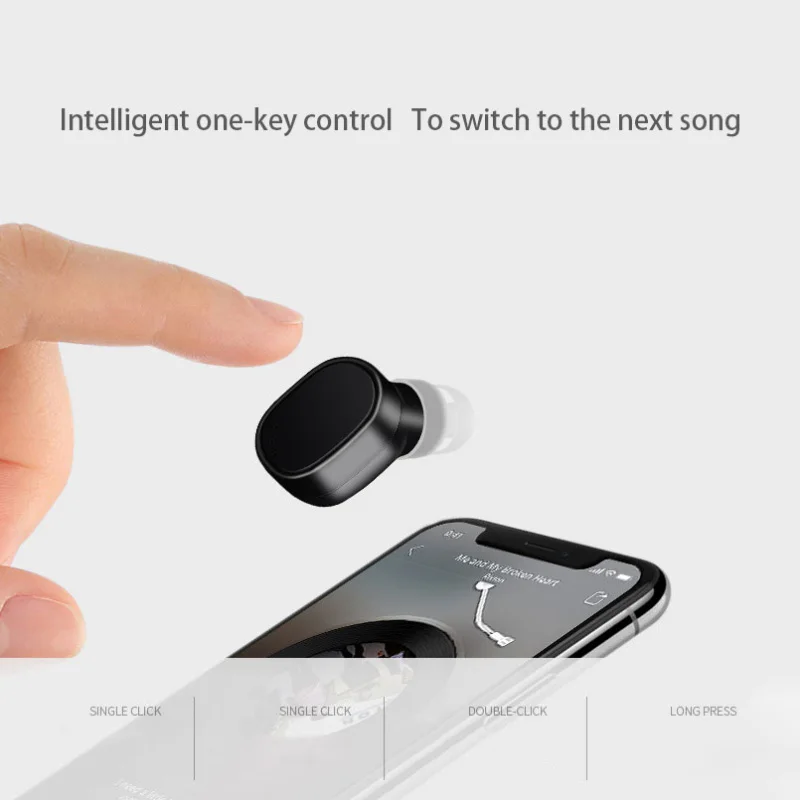X12 портативная беспроводная Bluetooth гарнитура невидимые наушники вкладыши USB
