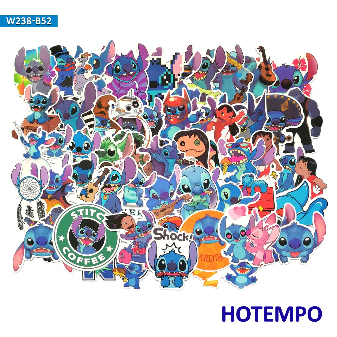 50pcs Cartoon Cute Lovely Stitch Stickers Scrapbooking Creative DIY Children Letter Diary Pegatinas Sticker