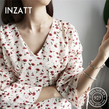 

INZATT Real 925 Sterling Silver Romantic Hollow Heart Choker Necklaces Minimalist Fine Jewelry For Women Party Accessories Gift