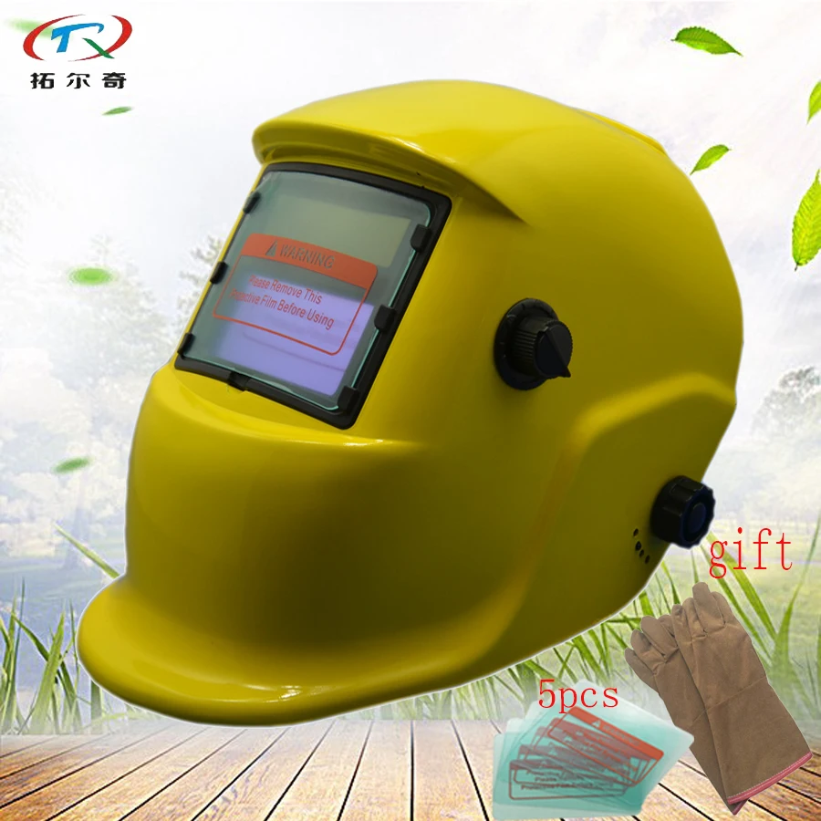replace battery welding helmet grinding lighted len filter auto
