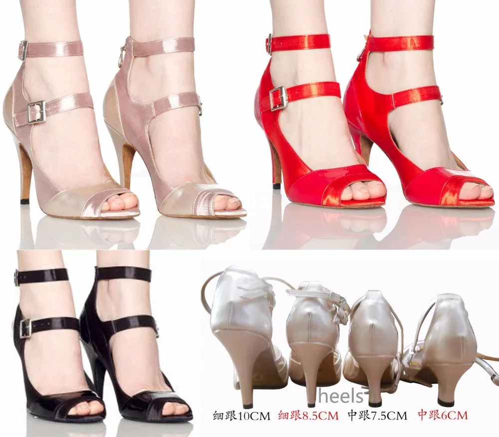 Ladies Ballroom Latin Salsa Dance Shoes Tango Rumba Samba Heels Sandals US5-9 
