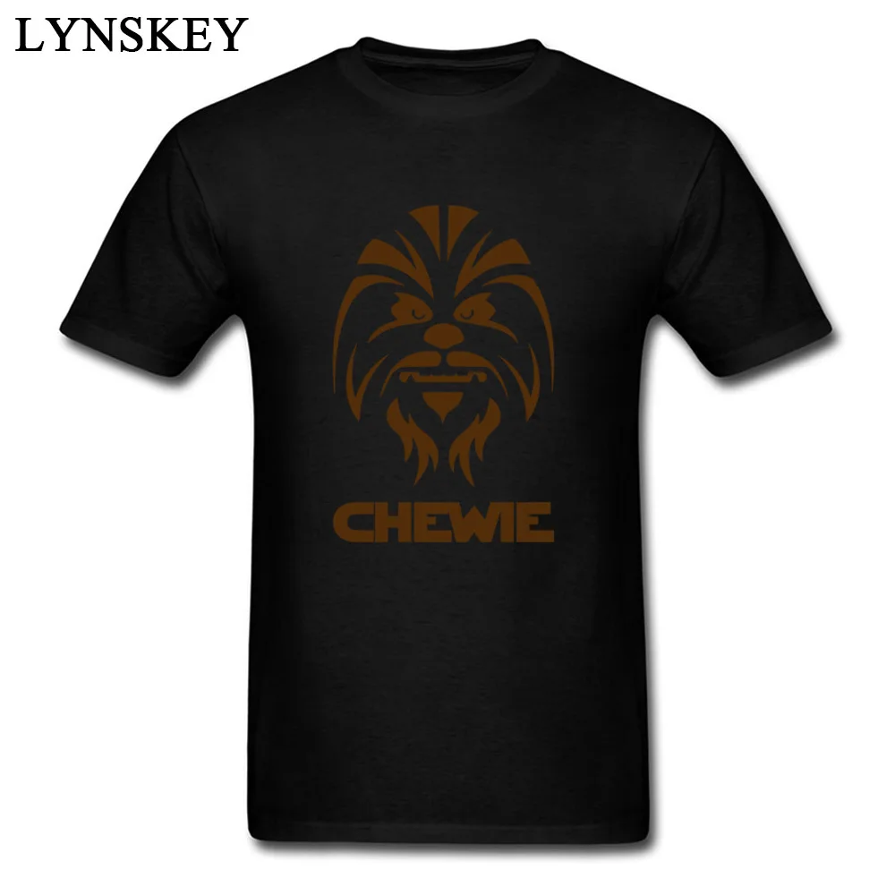 Cheap Adult T Shirts O Neck Summer Autumn Short Sleeve 100% Cotton Tops Shirts Chewbacca Face Logo Printed Sweatshirts black