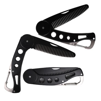 

Men Beard Mustache Combs Pocket Stainless Steel Beard Brush Keychains Bottle Opener @ME88