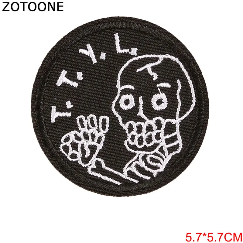 Нашивки ZOTOONE с вышивкой инопланетянин байкеров наклейки для одежды аппликация