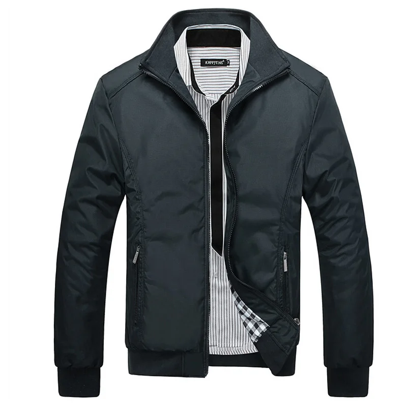 Мужская куртка, повседневная куртка-бомбер, мужская верхняя одежда, ветровка, пальто, jaqueta masculina veste homme, пальто, брендовая одежда - Цвет: Черный