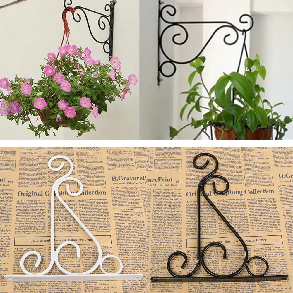 

Flower Pot Hook Iron Bathroom Wall Hanging Balcony Landscaping Romantic Stand Plants Bracket Home European Style Decoration