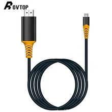 Rovtop USB 3,1 type C к hdmi-кабель, адаптер 4K 30Hz 60Hz type C HDMI кабель Thunderbolt 3 для MacBook воздушный iPad Pro