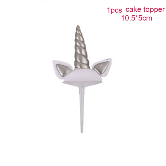 1set unicorn party creative unicornio wings cake toppers for decor kids