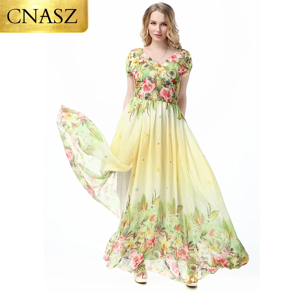 floral plus size long dresses