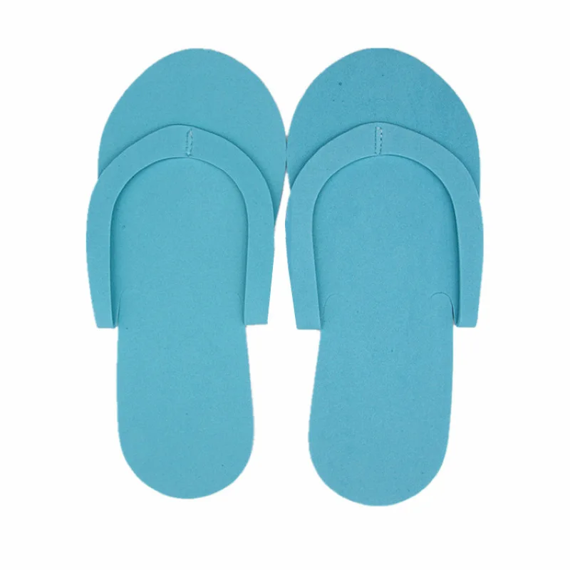 Mayitr 6pairs Disposable Foam Slippers High Quality Spa Pedicure Flip Flop Assorted Colors For Salon Foot Care Tool