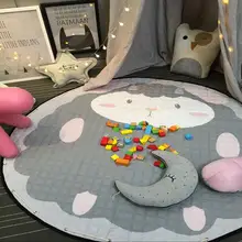 150*150 см круглый детский игровой коврик с лисой домашний декор ковер для детской комнаты лоскутное одеяло для пикника ANITSLIP tapetes para casa sala kid tapis
