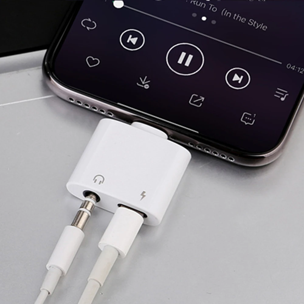 Двойной разъем аудио и зарядки адаптер для iPhone 6 7 8 Plus X XR XS MAX зарядное устройство кабель адаптер для Lightning 3,5 мм аудио сплиттер