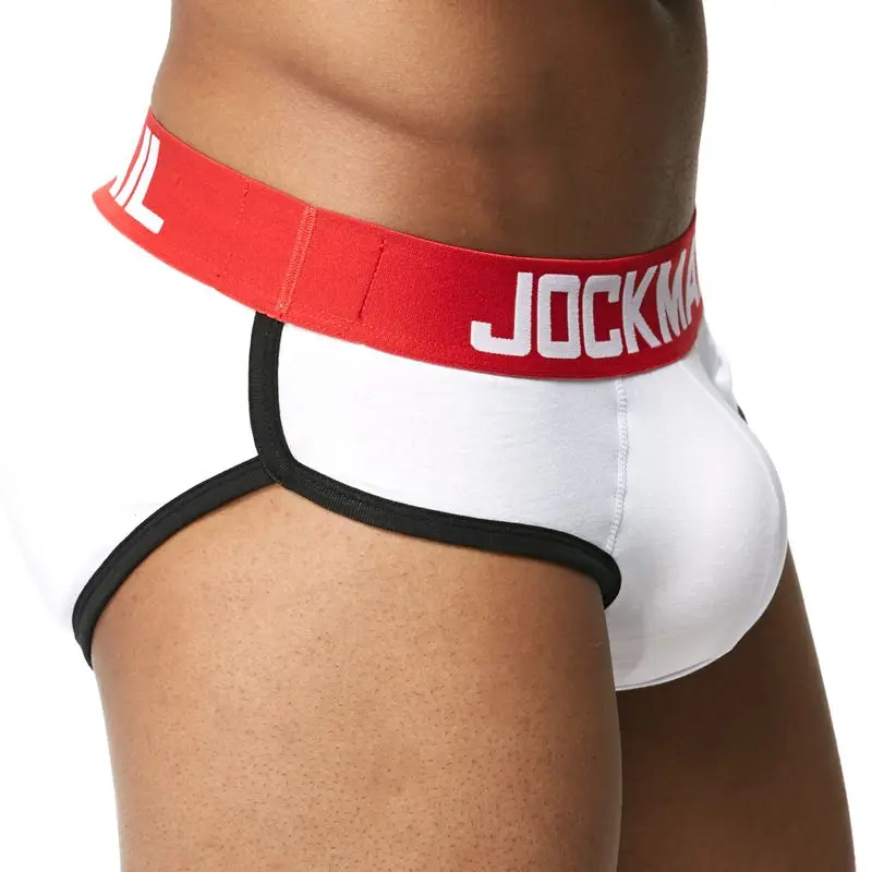 mens underwear briefs JOCKMAIL Brand Enhancing Mens Underwear Briefs Sexy Bulge Gay Penis pad Front + Back Magic buttocks Double Removable Push Up Cup best underwear for men