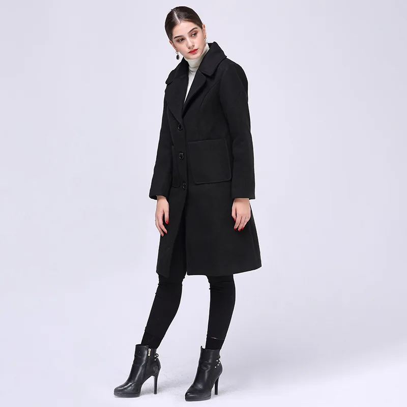 Hiver 2018 Laine Fonds Manteau army Auto Mince De culture Black Nouveau Mode Jr991 Long Pardessus Automne Modèle Green Lâche fHCIqI