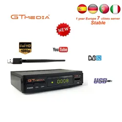 1 год Европа 7 Clines сервер GTMedia V7S HD цифровое спутниковое приемник DVB-S2 V7S HD Full 1080 P + USB wifi обновление Freesat V7S HD