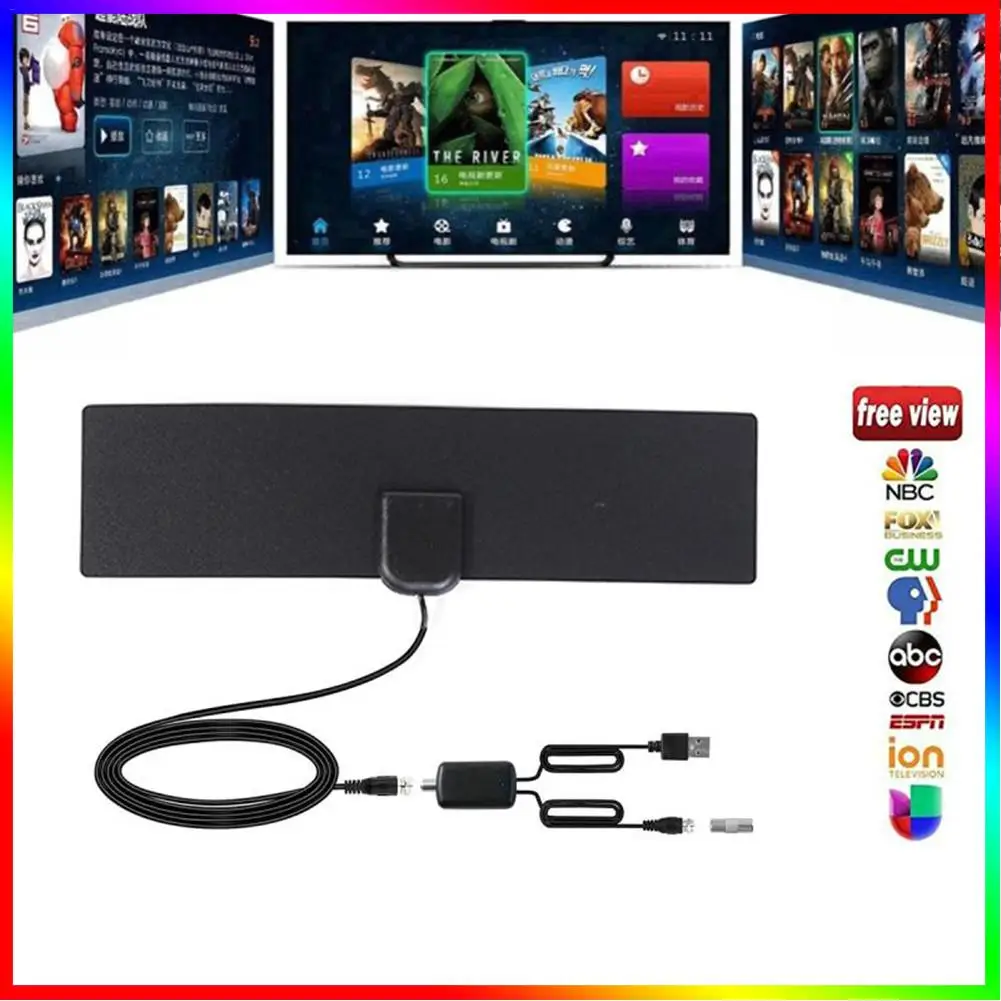 

80 miles Antena TV Digital Indoor Freeview TV Antennas Exterior TDT Receptor HDTV Repeater Signal Amplifier VHF/ UHF