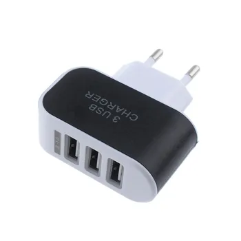 

3 Ports 3.1A Charger Triple USB Port Wall Home Travel AC Adapter EU Plug Mobile Phone Chargers For iphone X For Samsung