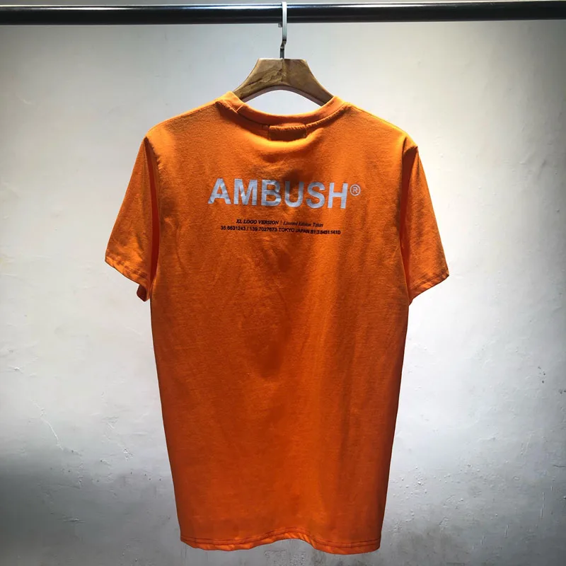 Мужская футболка AMBUSH Wo высокого качества 1:1 Лидер продаж футболки 3M отражение