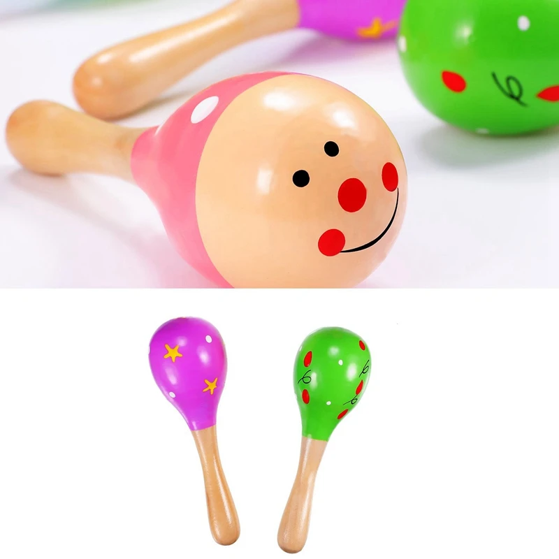 12 шт. maracas для maraca вечерние Деревянные красочные мини maracas для фиесты Музыкальные инструменты maracas