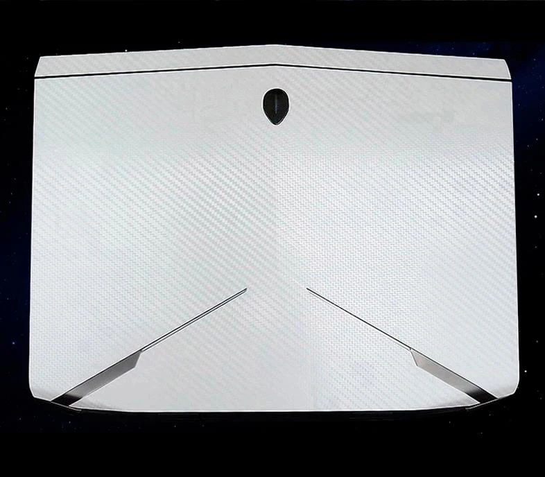 KH ноутбук из углеродного волокна крокодиловой кожи наклейка кожа Обложка протектор для Alienware 17 M17X R5 ANW17 17," 2013- выпуска - Цвет: White Carbon