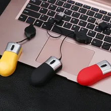 Мини Проводная маленькая мышь 1600DPI3 Кнопка USB розетка Ноутбук Маленький Мини Выдвижной USB оптическое колесо проводная мышь мини мышь
