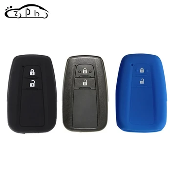 

Silicone Remote Car Smart Key Cover Case 2 Buttons For Toyota Camry 2017 2018 CHR CH-R Prius Corolla RAV4 Prado Fob Shell