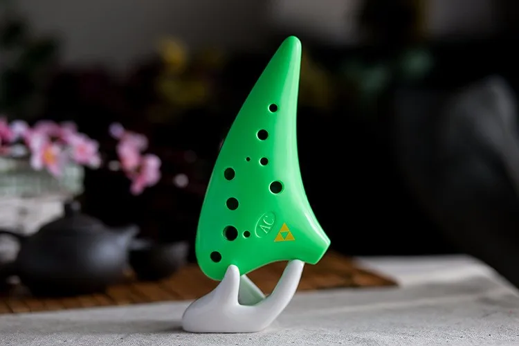 Пластиковый 12 отверстий ocarina Alto C Ключ музыкальный инструмент красочный хорошее качество духовой инструмент ручной размер ocarina