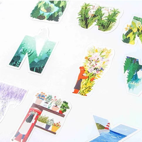 

30pcs flower alphabet style card multi-use as Scrapbooking party invitation DIY Decoration gift card message card postcard