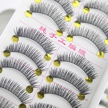 10 пар, высокое качество, черные длинные толстые накладные ресницы, накладные ресницы, длинные толстые ресницы, макияж для ресниц, наращивание, макияж