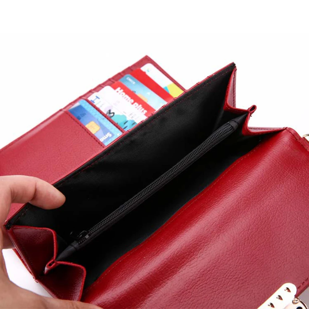 Модные однотонные искусственная кожа для женщин кошелек для девочек Card Cash держатель длинный кошелек