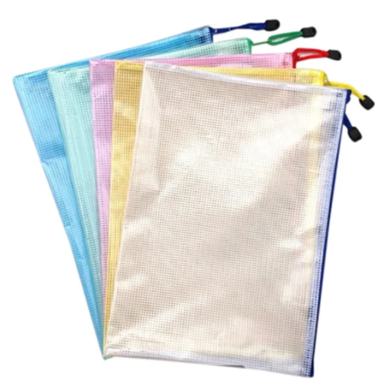5pcs Zippered Mesh Documents Pouches,Waterproof Travel Pouch,Office Paper Document Bag,A4 Paper