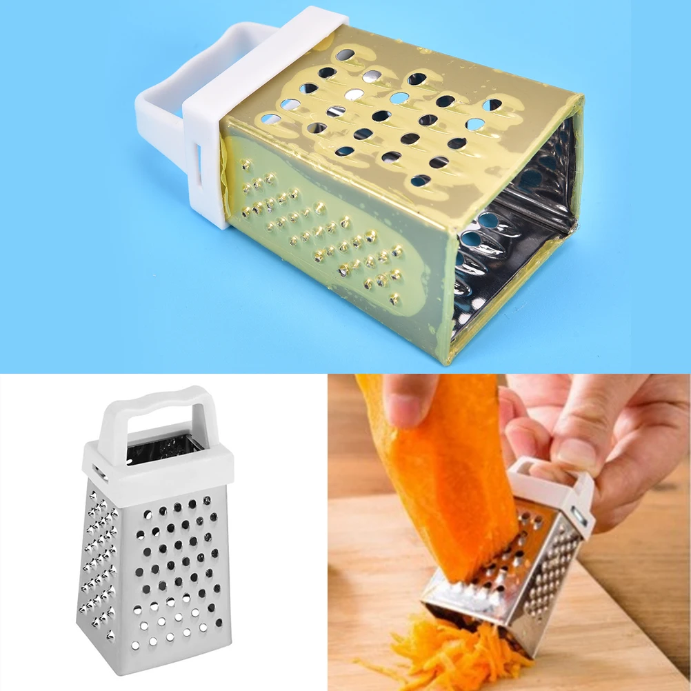 1Pcs Mini Stainless Steel 4 Sides Grater Handheld Grater Slicer Kitchen