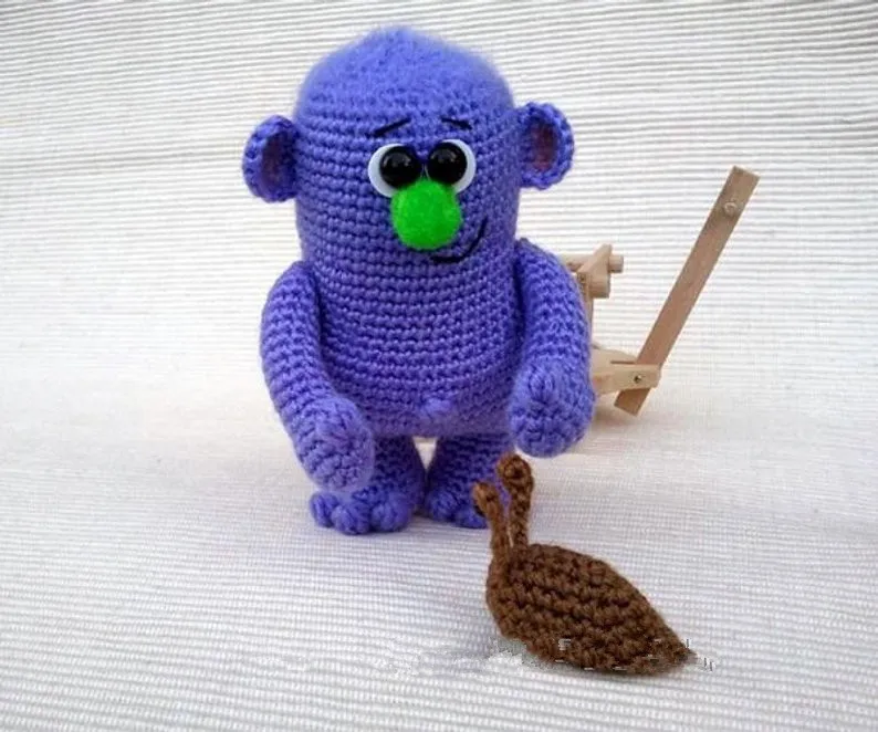 Вязаные игрушки амигуруми погремушки кукла модель монстра номер SBY0055