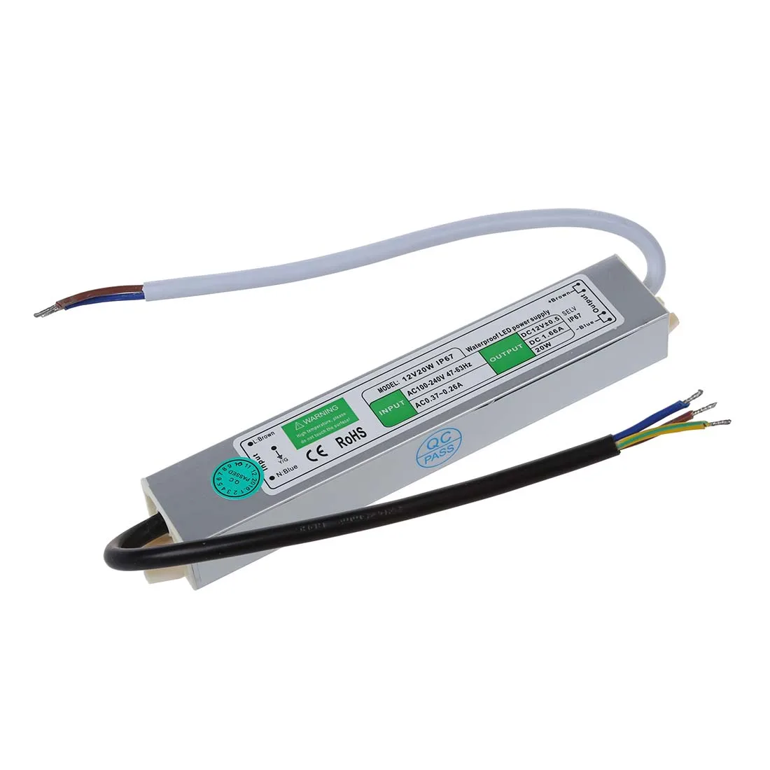 Водонепроницаемый LED трансформатор электронный трансформатор 90-250 В переменного тока до 12 В DC