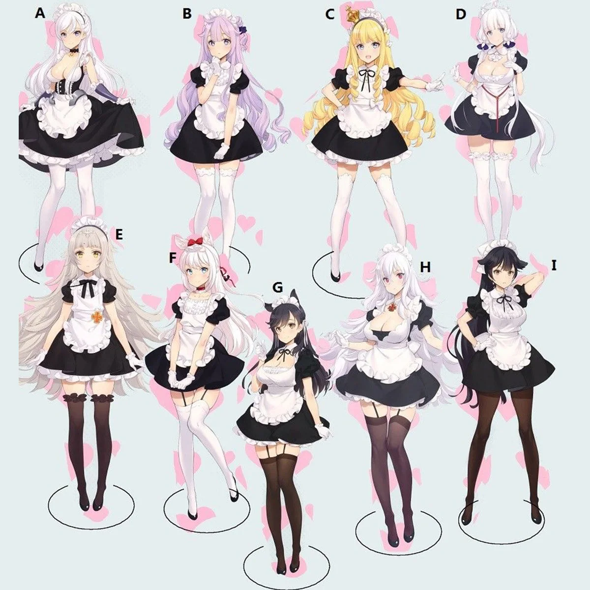 Игра Azur Lane горничной версия акриловая стойка для фигуры Дисплей 2 сторонняя 13 см