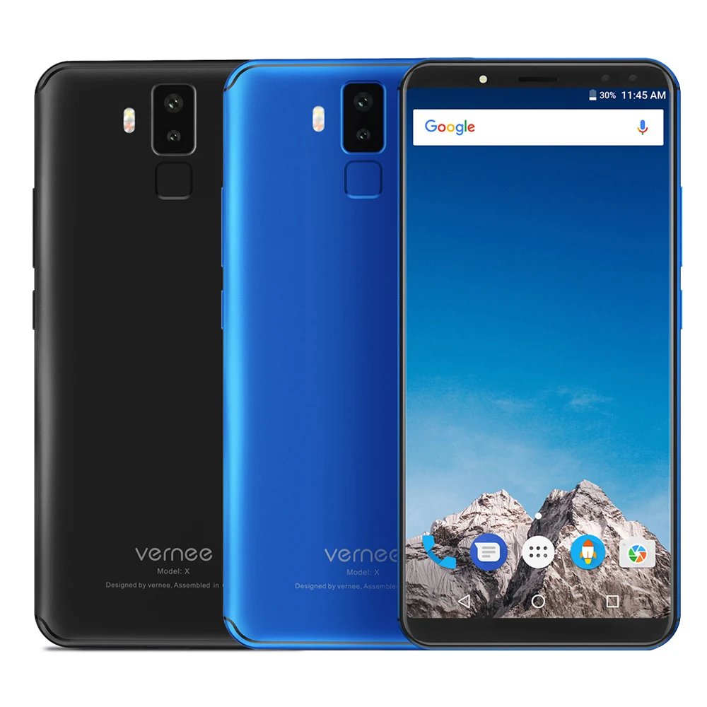 Vernee X1 4G мобильный телефон 6200 mAh 6 ''Face ID 6+ 64 GB Helio P23 16+ 5 Мп 13MP+ 5MP 4-Cam с отпечатком пальцев Type-C EU Plug смартфон